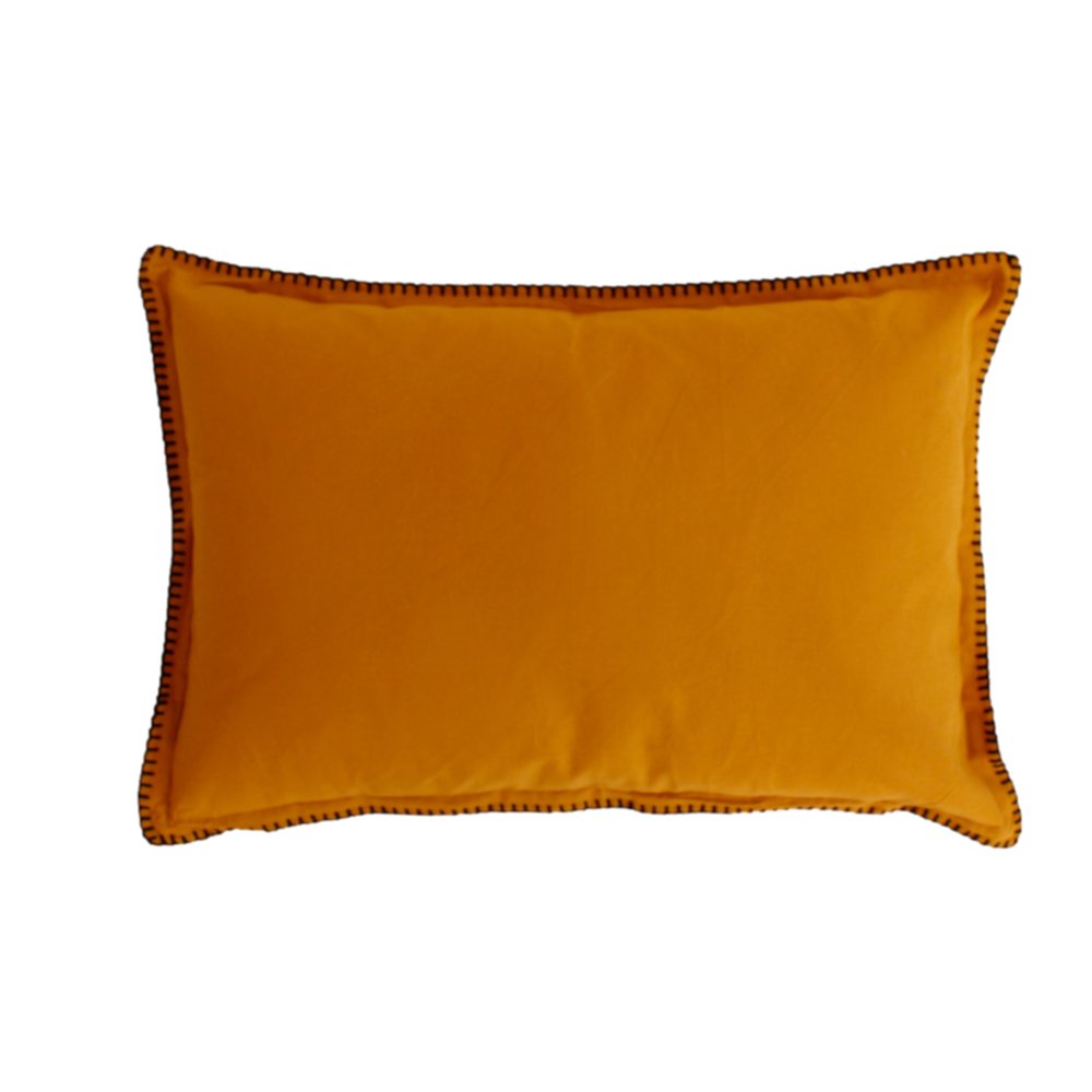 Coussin coton Copacabana 60 x 40 cm jaune - DECOSTARS