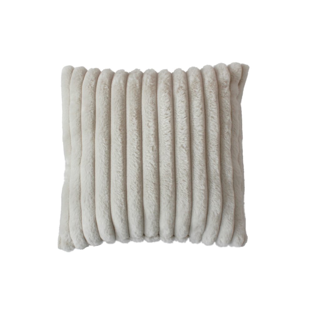 Coussin MATISSE effet fourrure R/V 40x40cm déhoussable - Beige