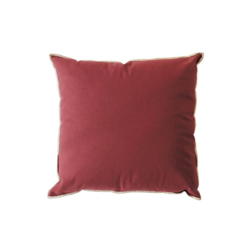 Coussin déhoussable uni Harmony 40x40cm rose - DECOSTARS