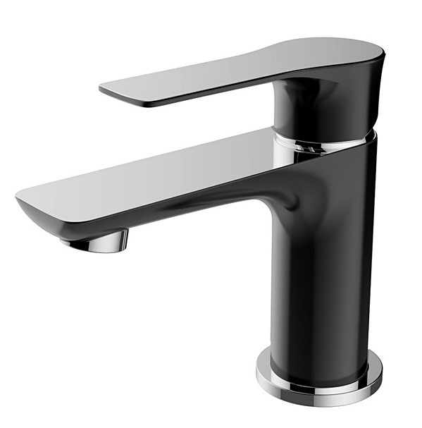 Mitigeur Lover lavabo noir et chromé H.145 mm - ESSEBAGNO