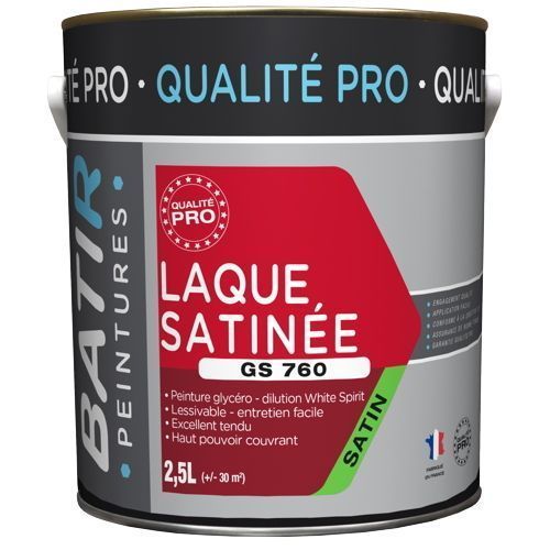 Peinture laque glycéro satin 2,5L blanc