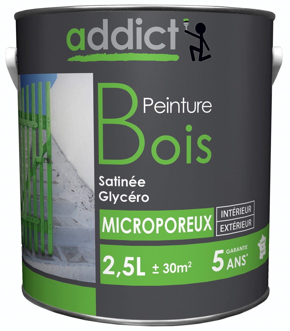 Peinture bois 2.5 l brun