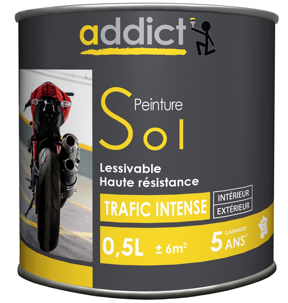 Peinture sol 0.5 l rouge brun