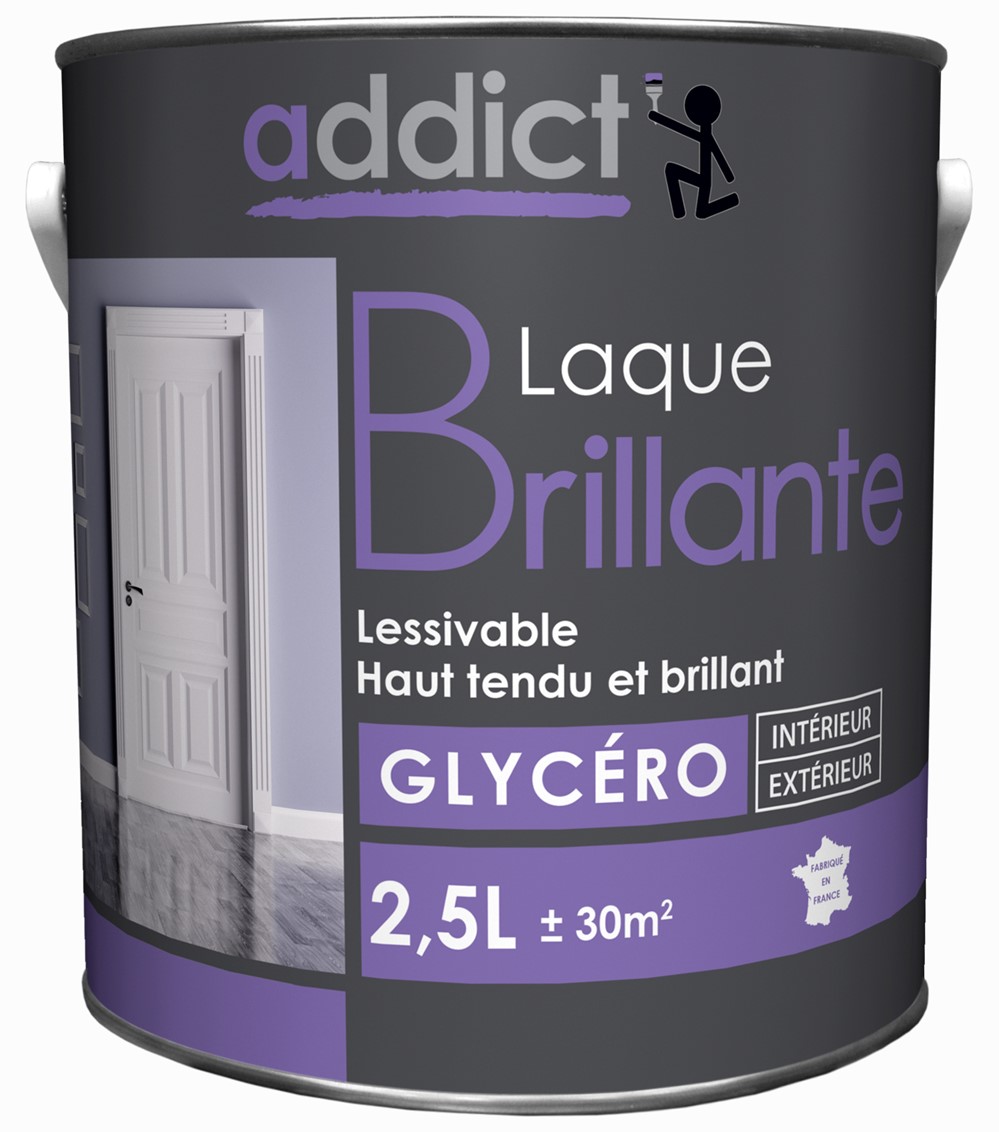 Peinture laque brillante 2.5 l blanc cassé