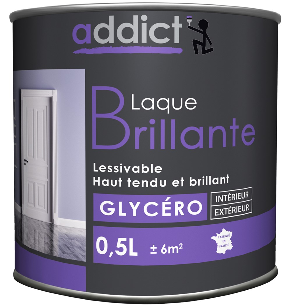 Peinture laque brillante 0.5 l rouge basque