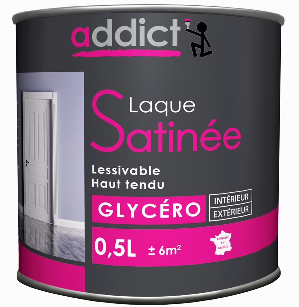 Peinture laque satinée 0.5 l blanc cassé