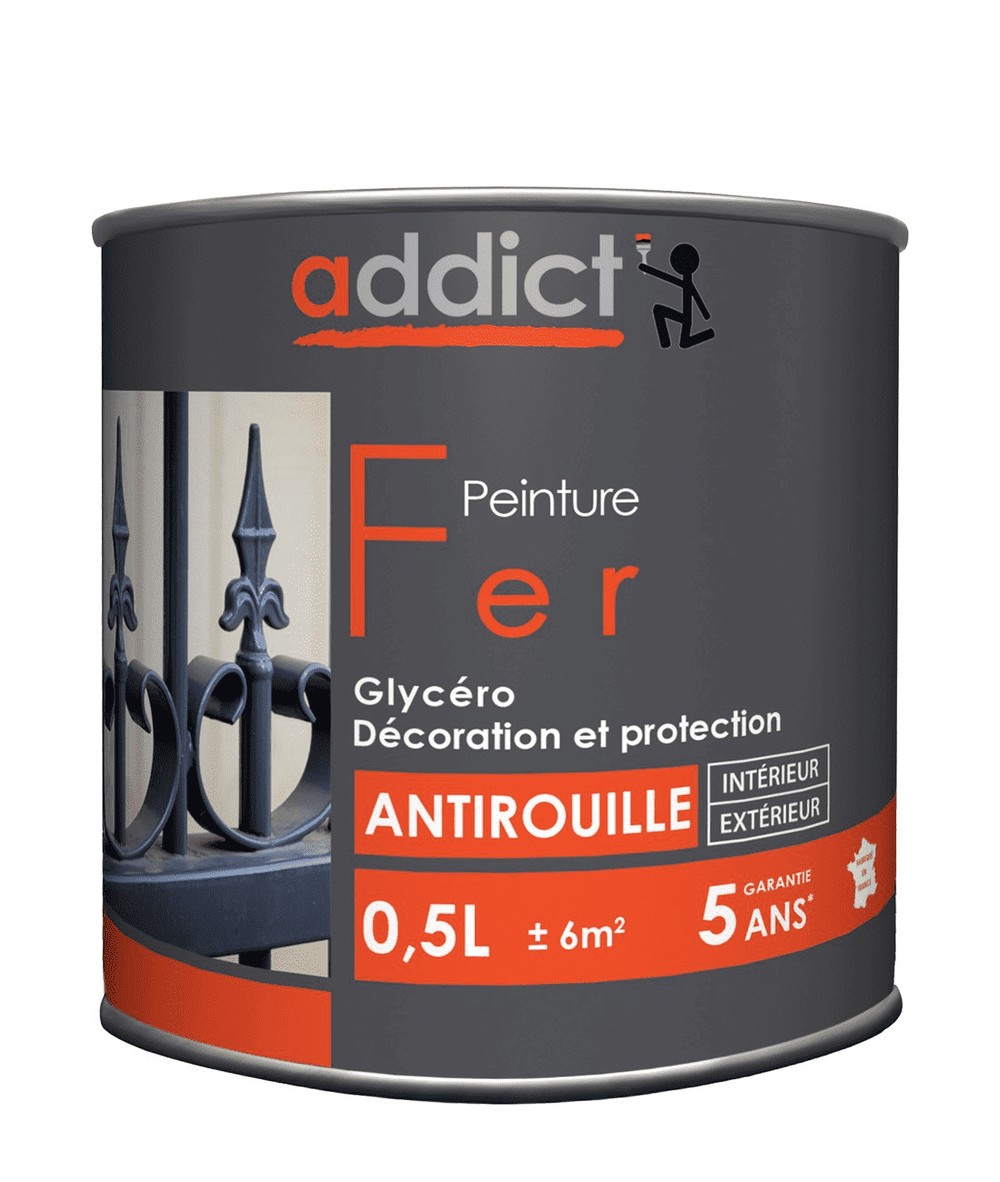 Peinture fer intérieur/extérieur 0,5L blanc ADDICT