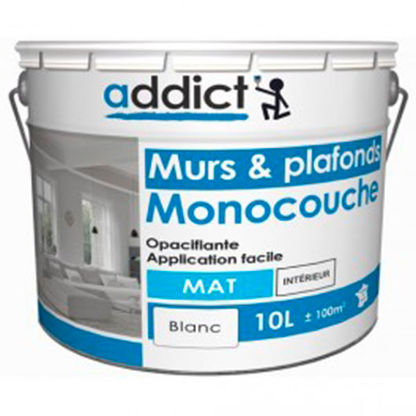 Peinture murs et plafonds mat 10L - ADDICT