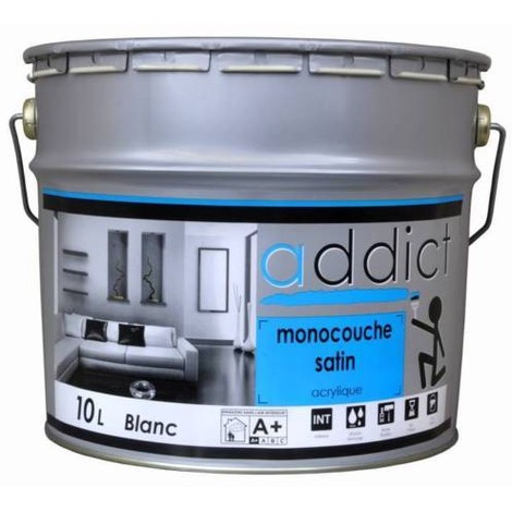 Peinture murs et plafonds satin 10L - ADDICT