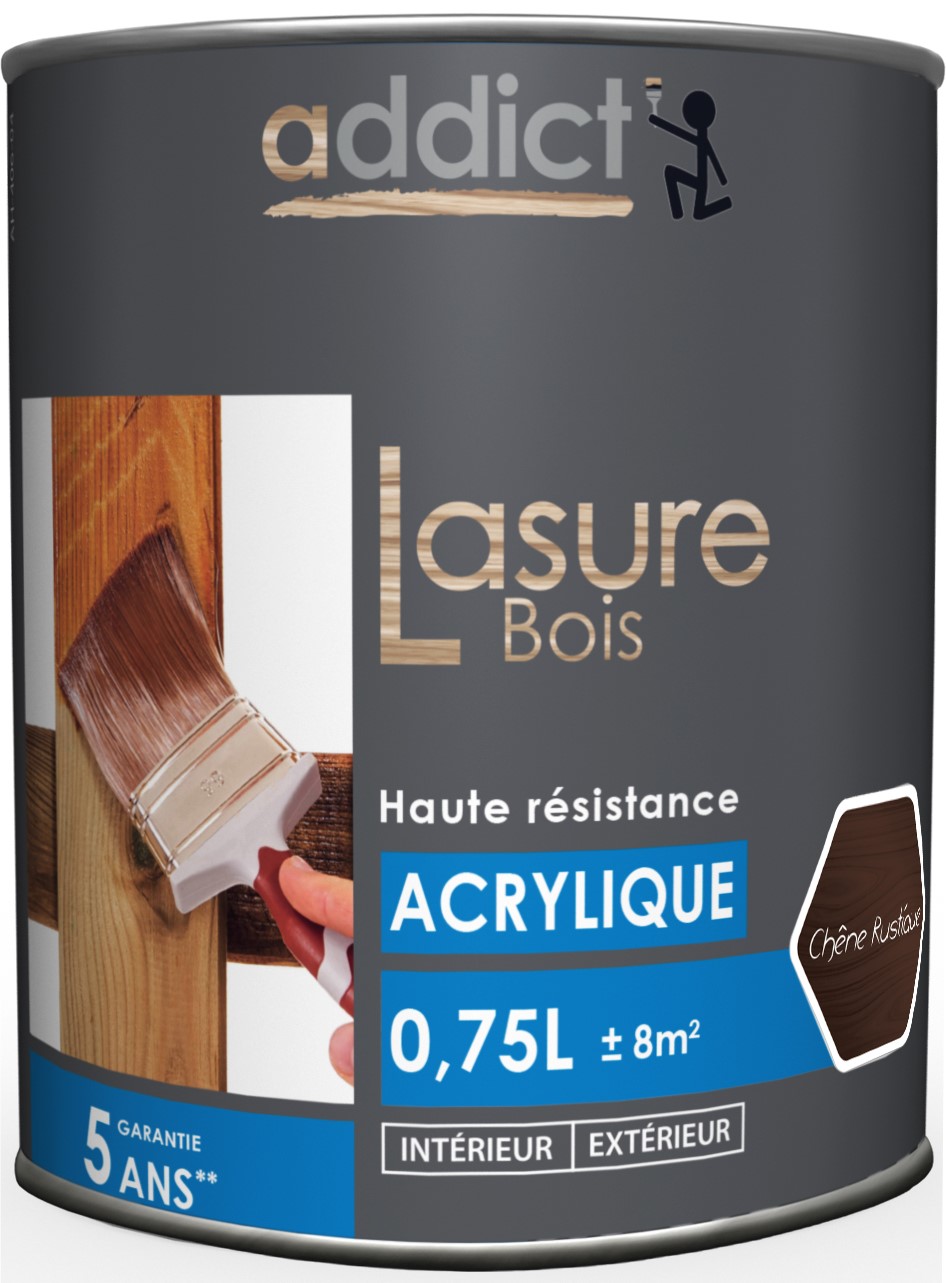 Lasure bois bleu 0.75 l chêne rustique