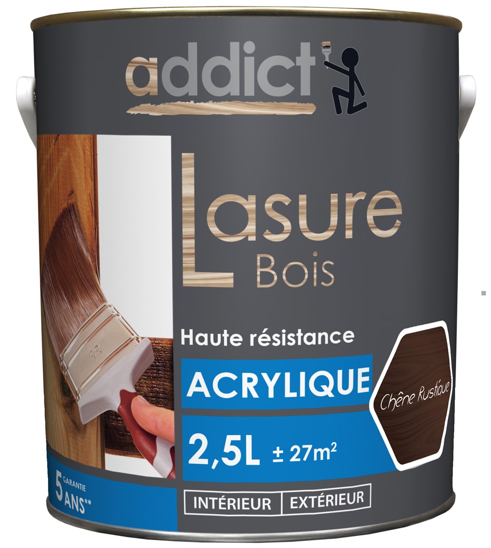 Lasure bois bleu 2.5 l chêne rustique