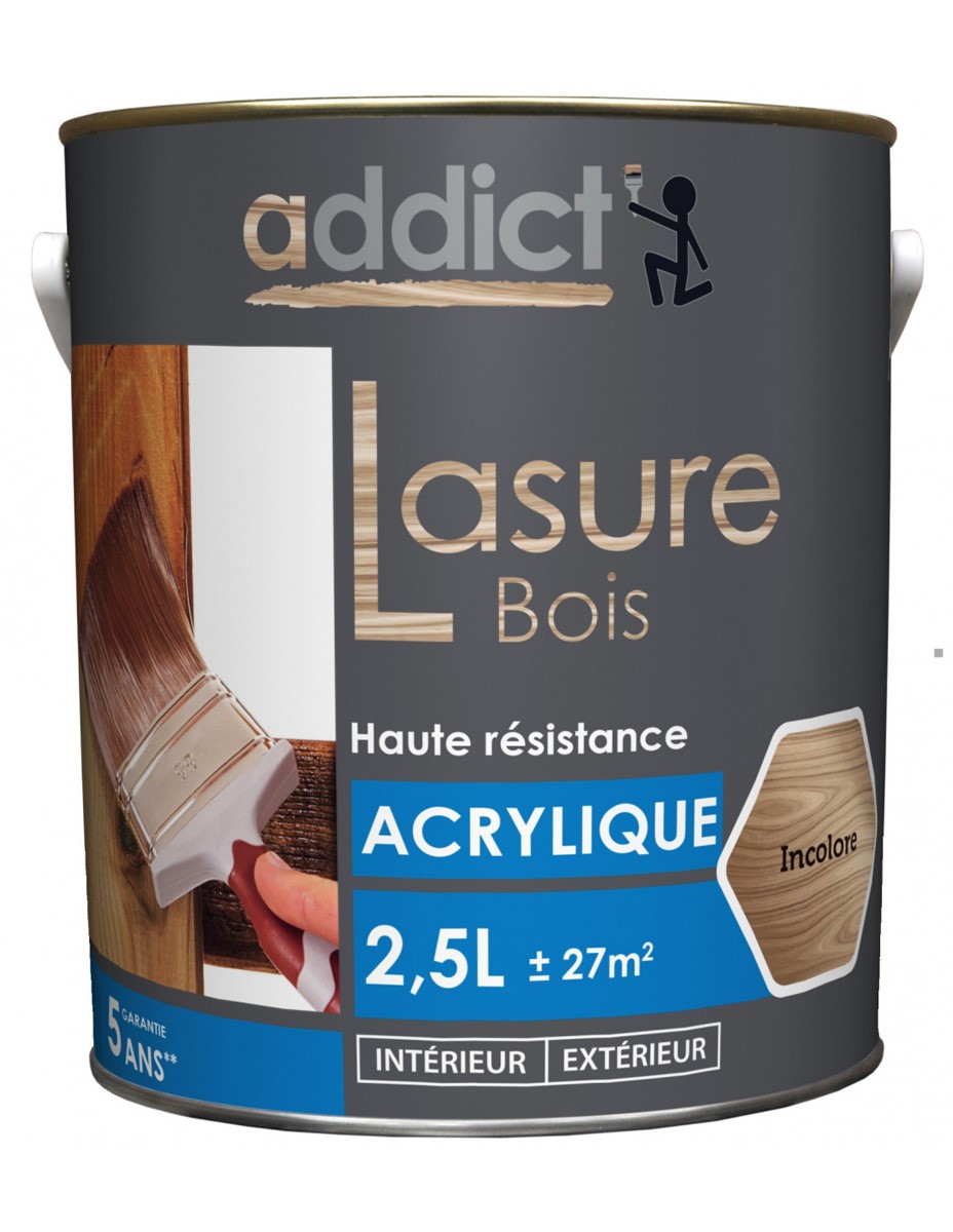 Lasure bois bleu 2.5 l incolore