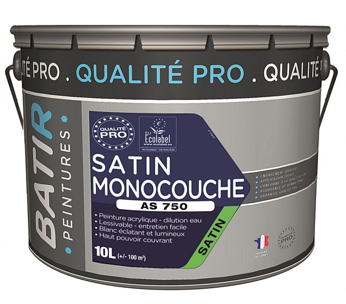 Peinture satin monocouche as750 10 l blanc