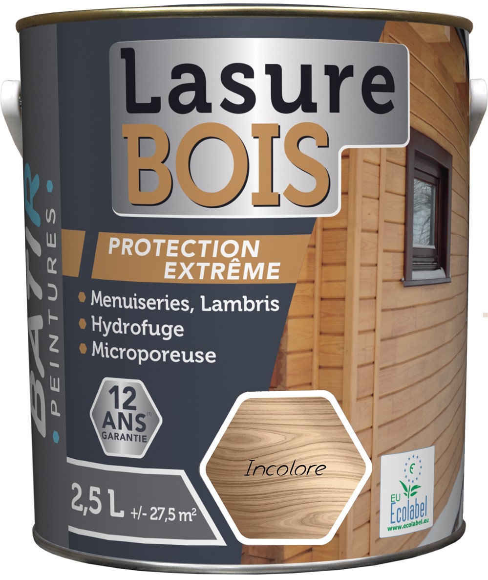 Lasure bois 2.5 l incolore