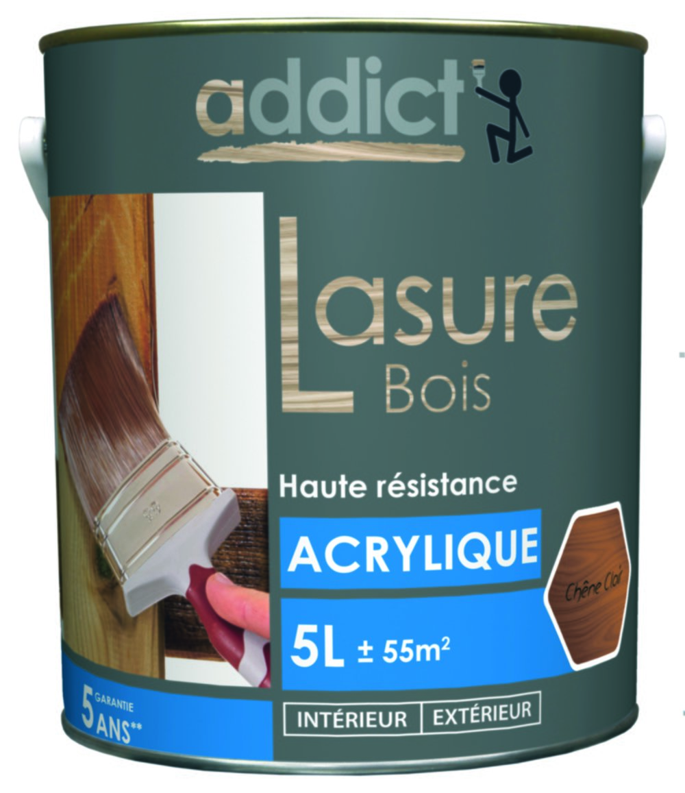 Lasure bois bleu 5 l chêne clair