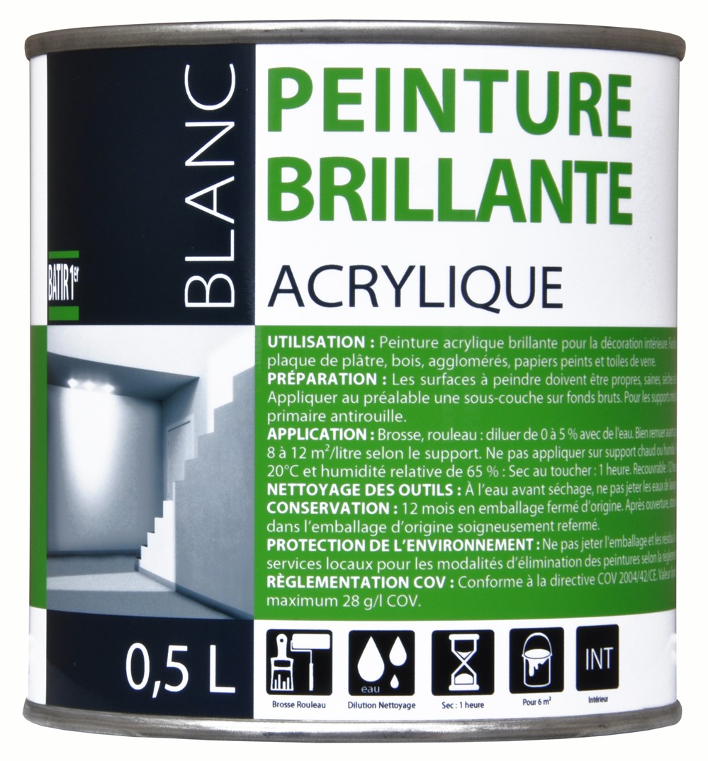 Peinture 1er prix acrylique brillant 0.5 l