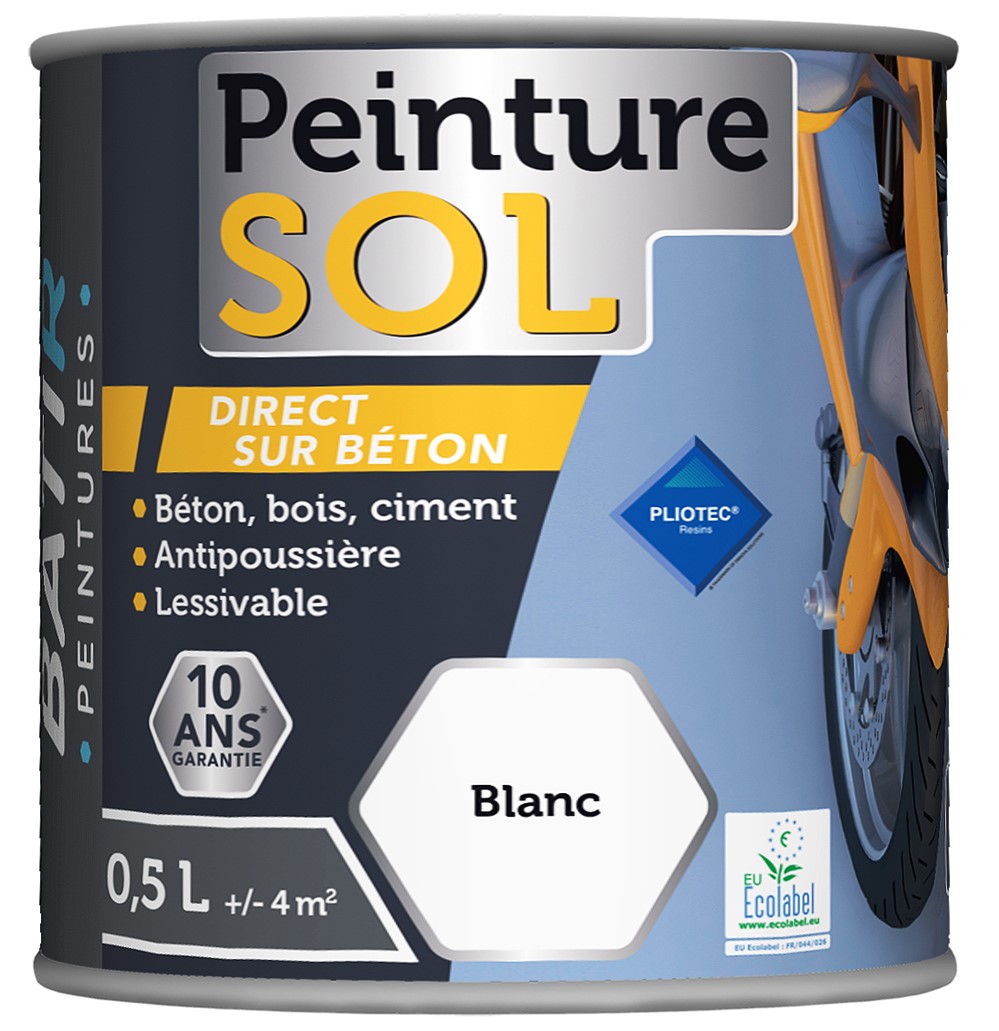 Peinture sol 0.5 l blanc