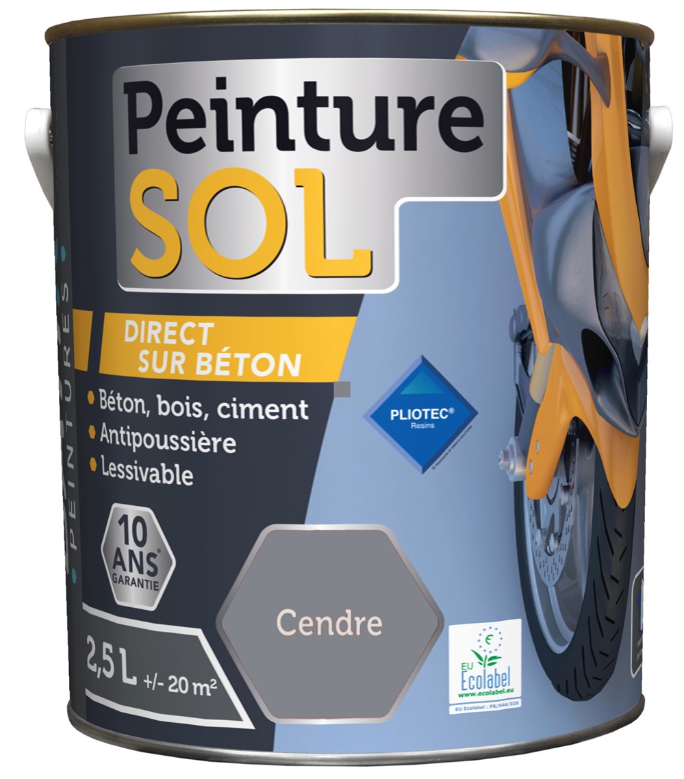 Peinture sol 2.5 l cendre