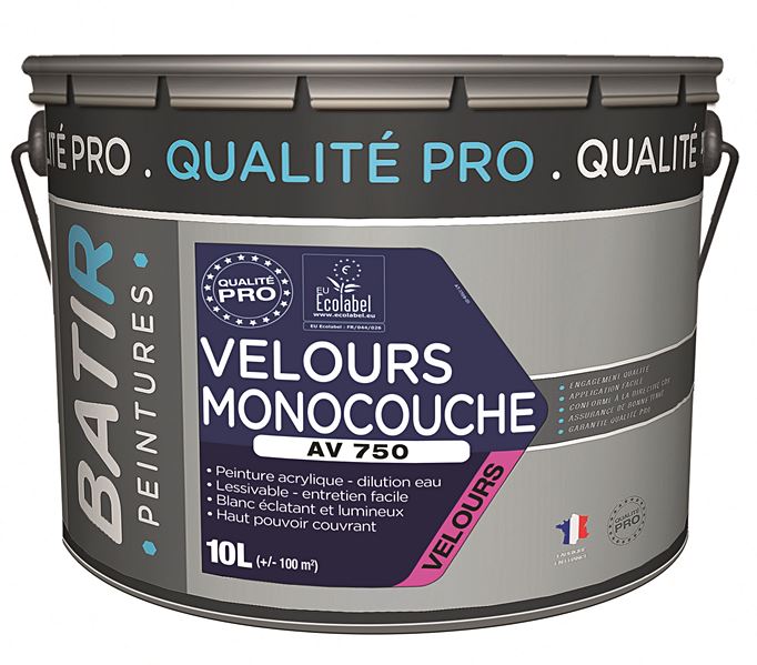 Peinture velours mono av750 10 l blanc