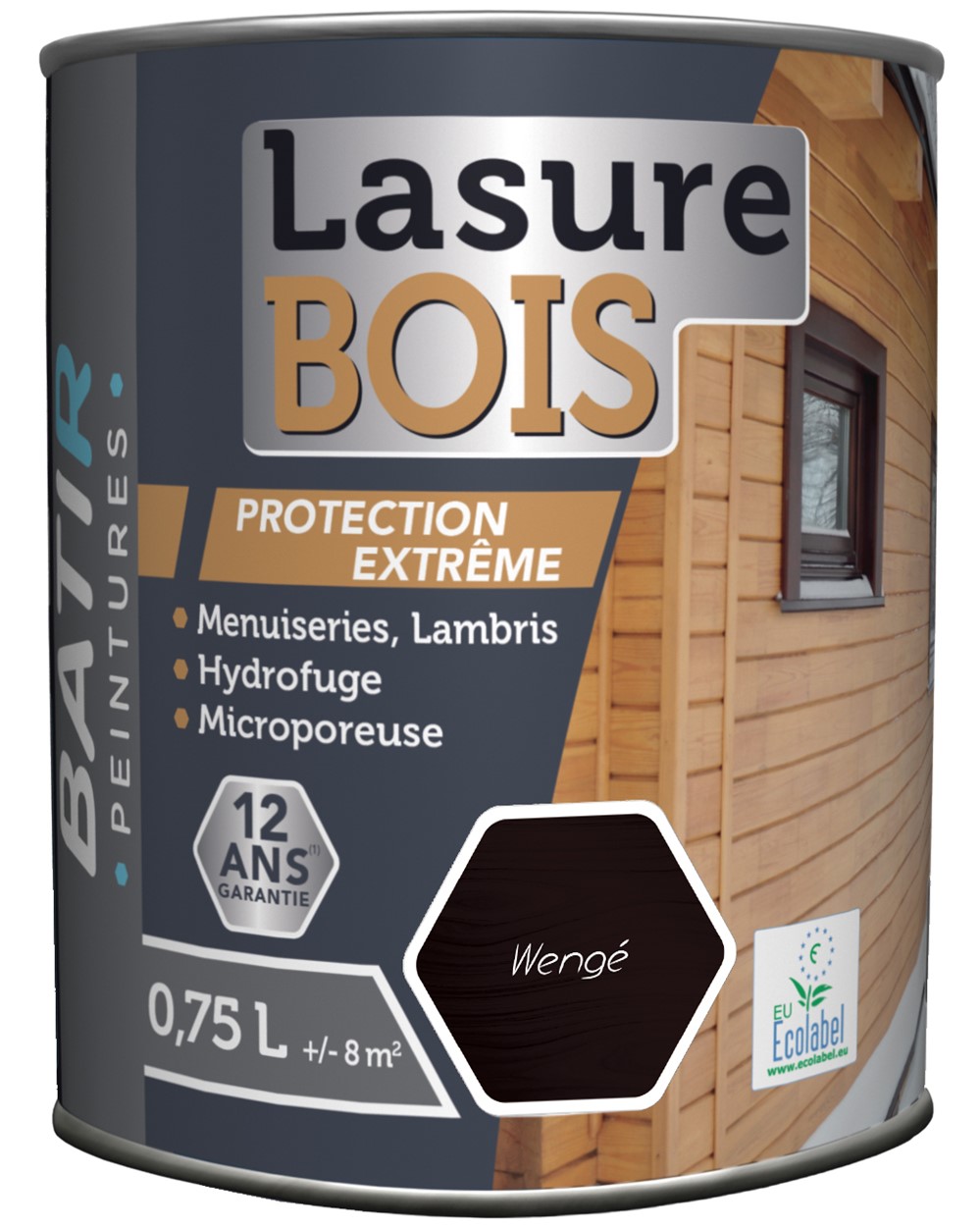 Lasure bois 0.75 l wengé