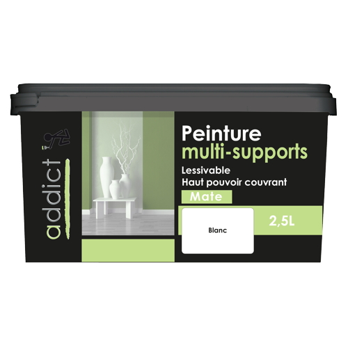 Peinture multi-supports 2,5L blanc mat