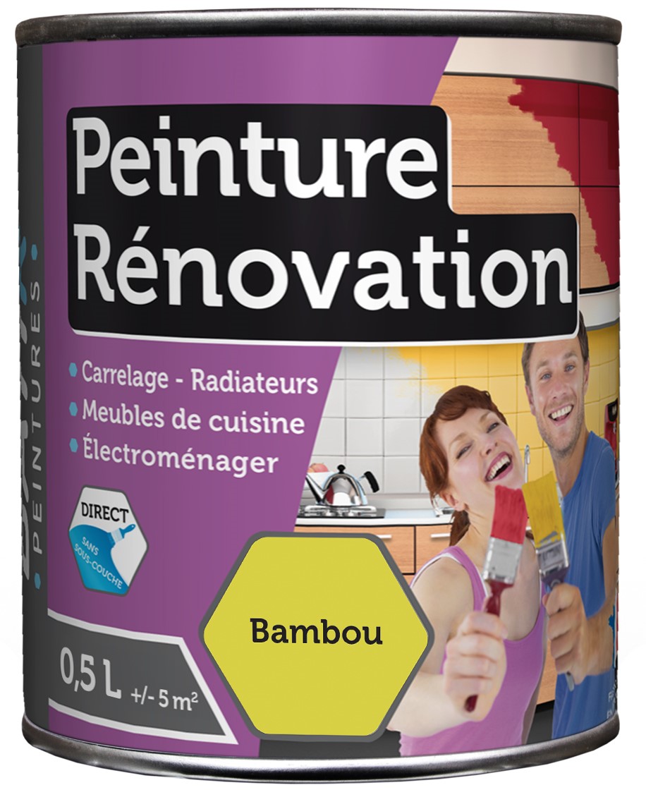 Peinture rénovation satin 0.5 l bambou