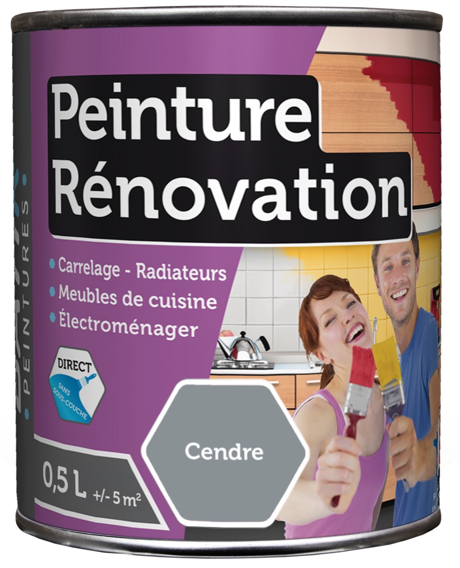 Peinture rénovation satin 0.5 l cendre