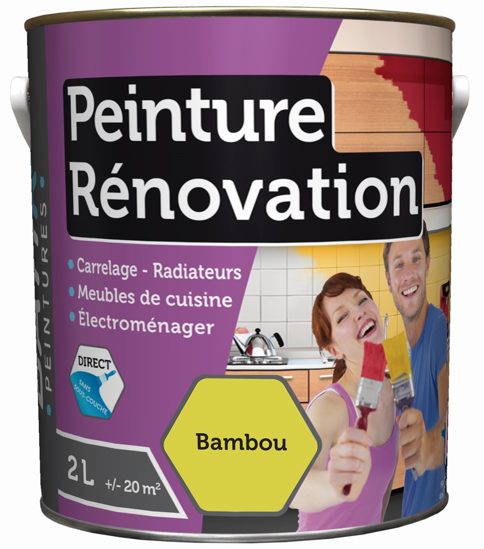 Peinture rénovation satin 2 l bambou