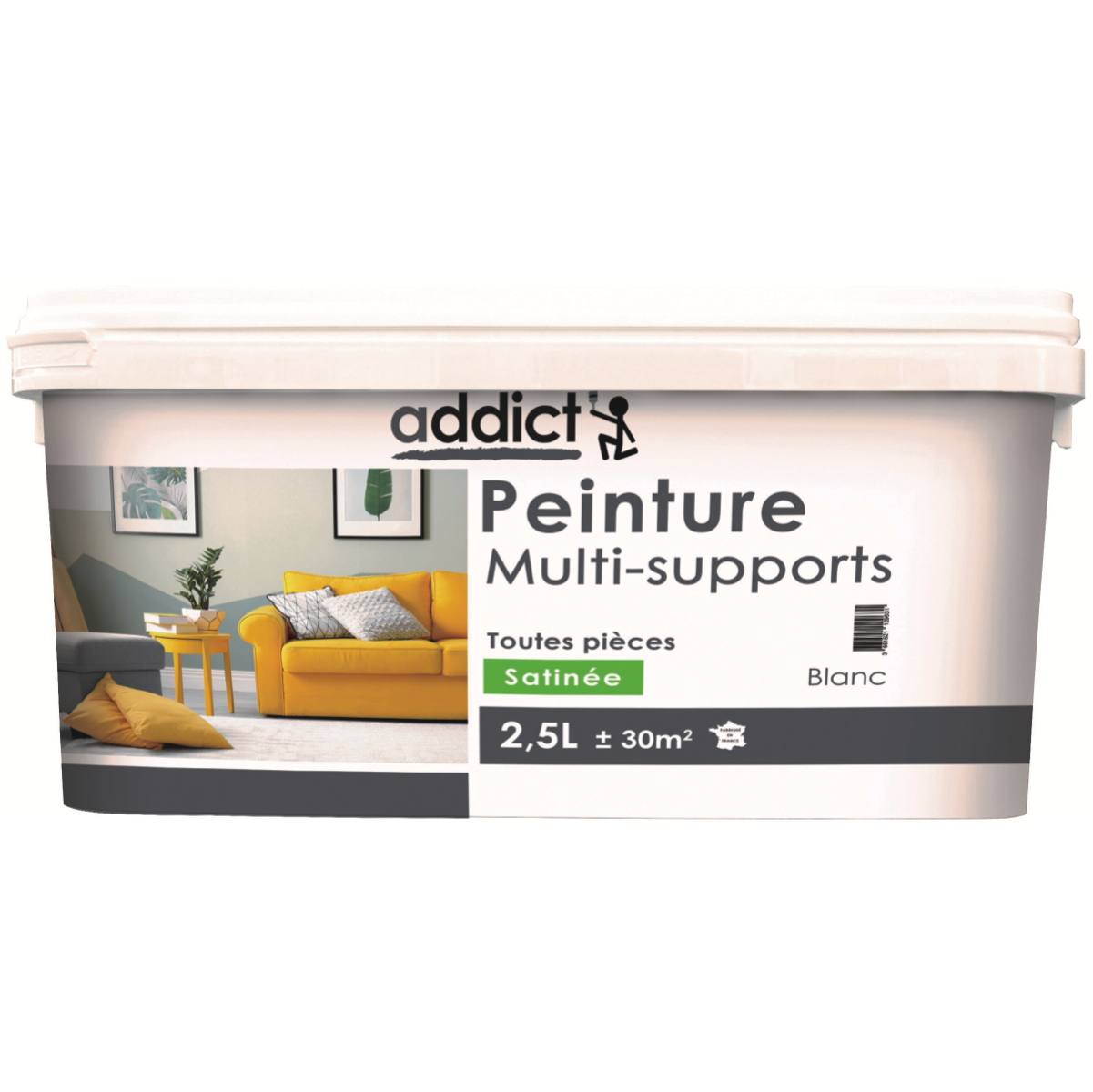 Peinture multisupport 2,5L blanc satiné