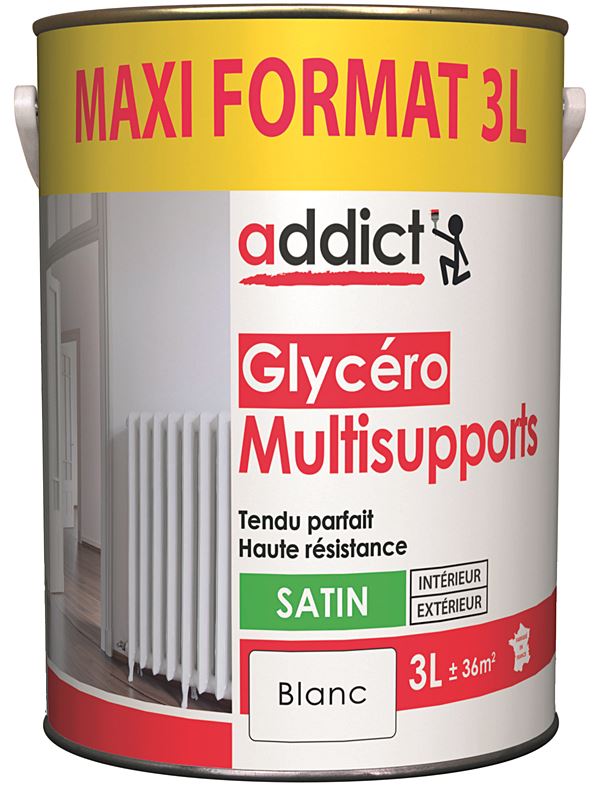 Peinture multisupport 3 l blanc satin