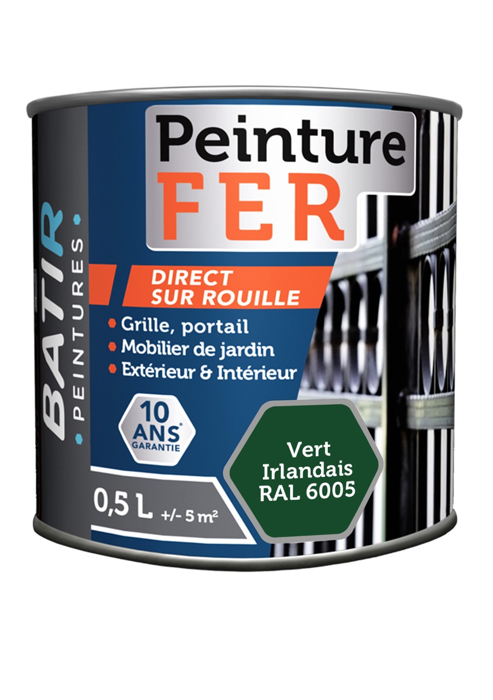 Peinture fer brillant 0,5 l vert irlandais