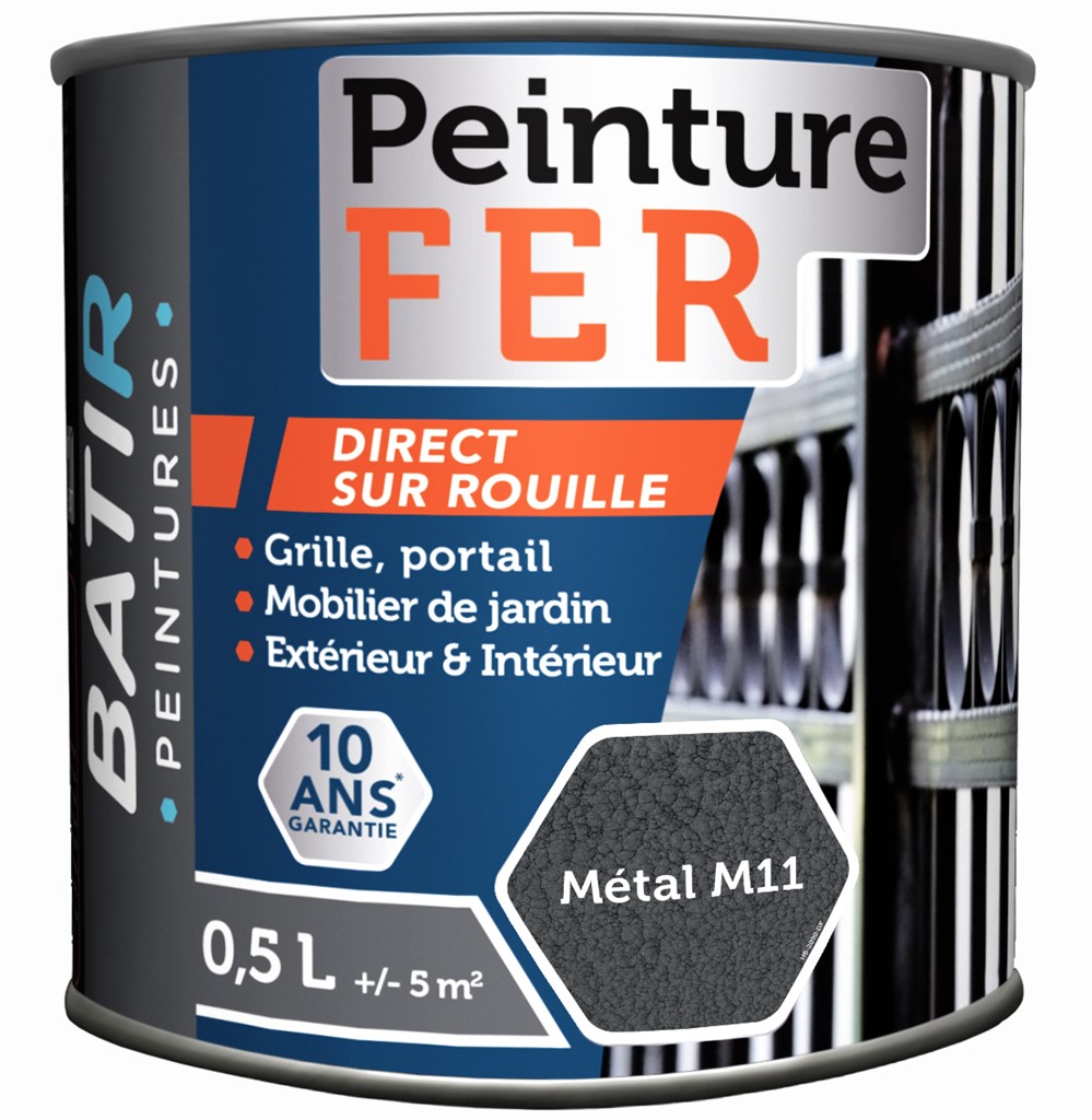 Peinture fer martelé 0,5 l metal m11