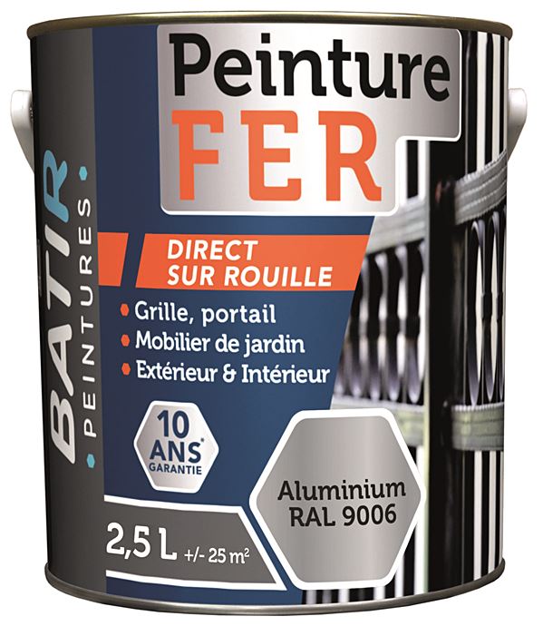 Peinture fer martele 2,5 l bleu 