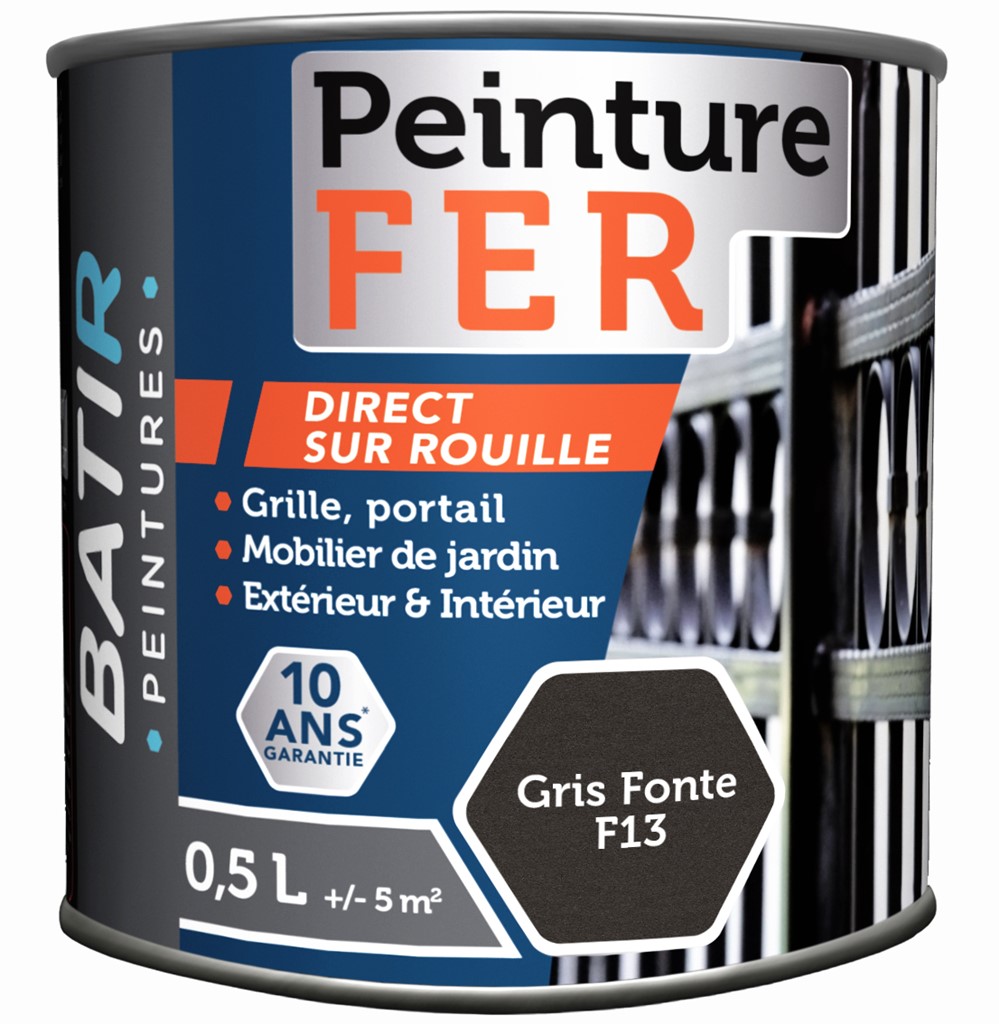 Peinture fer forge 0.5 l gris fonte f13