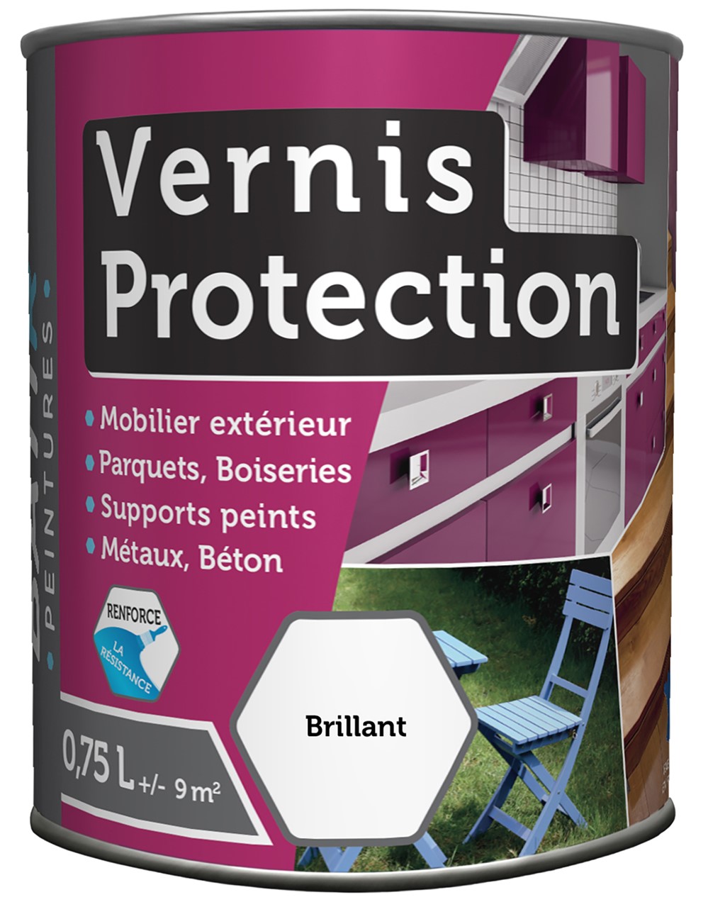 Vernis protection brillant 0,750 l