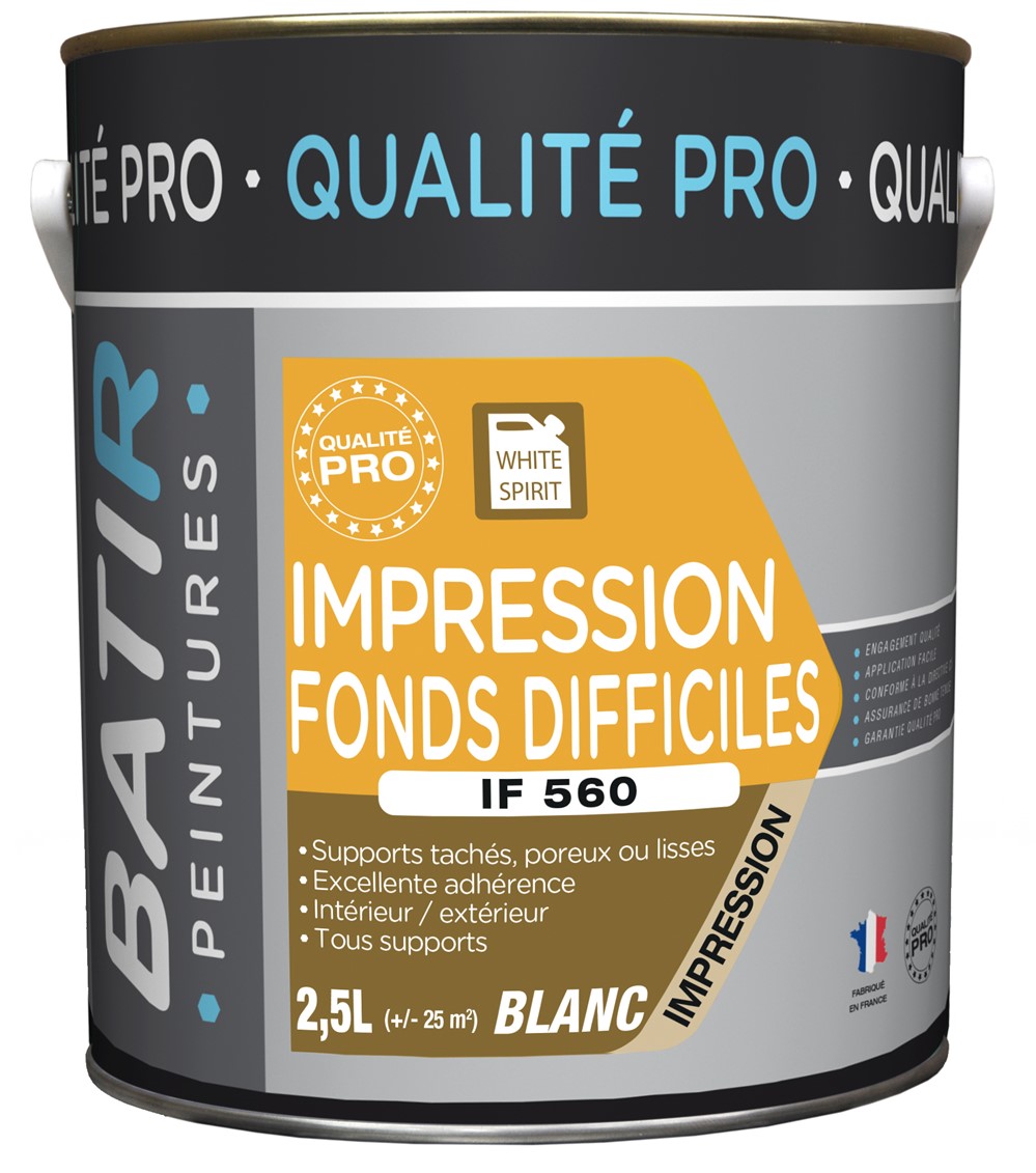 Peinture impress fonds difficiles if560 solvant 2.5 l