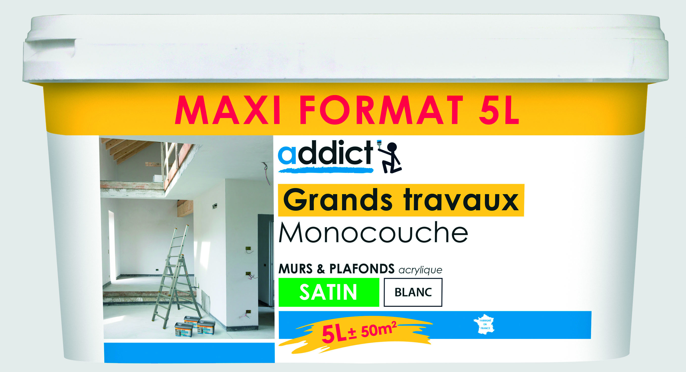 Peinture grands travaux 5 l blanc satin