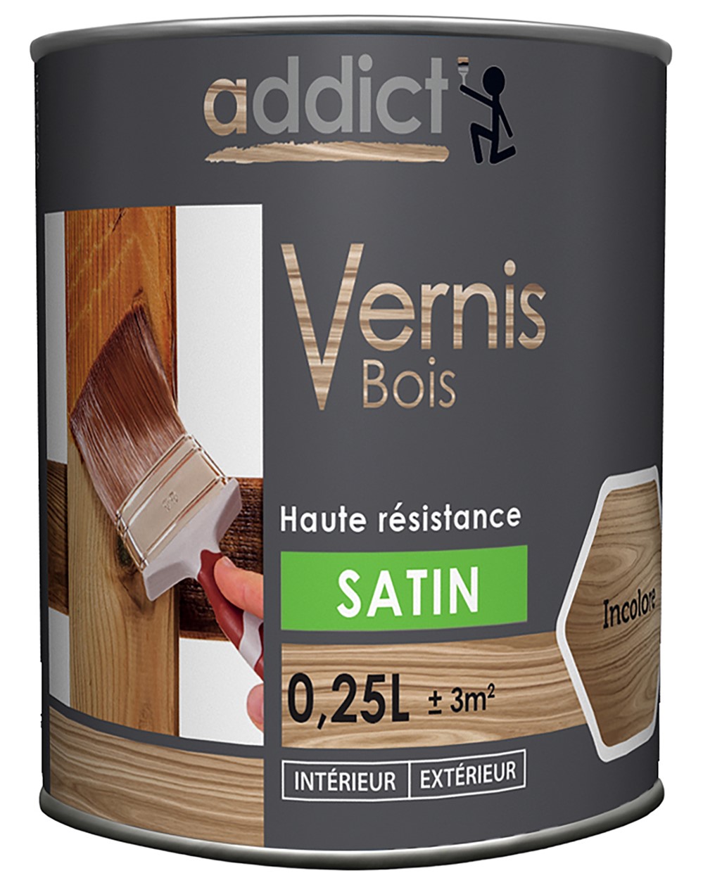 Vernis bois satin incolore 250 ml