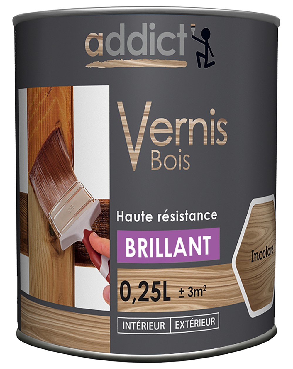 Vernis bois brillant incolore 250 ml