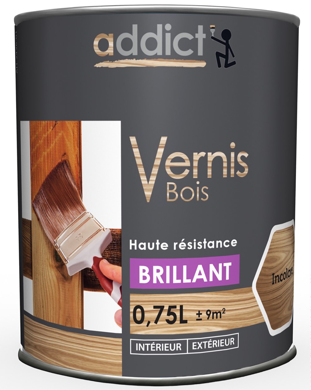 Vernis bois brillant incolore 750 ml