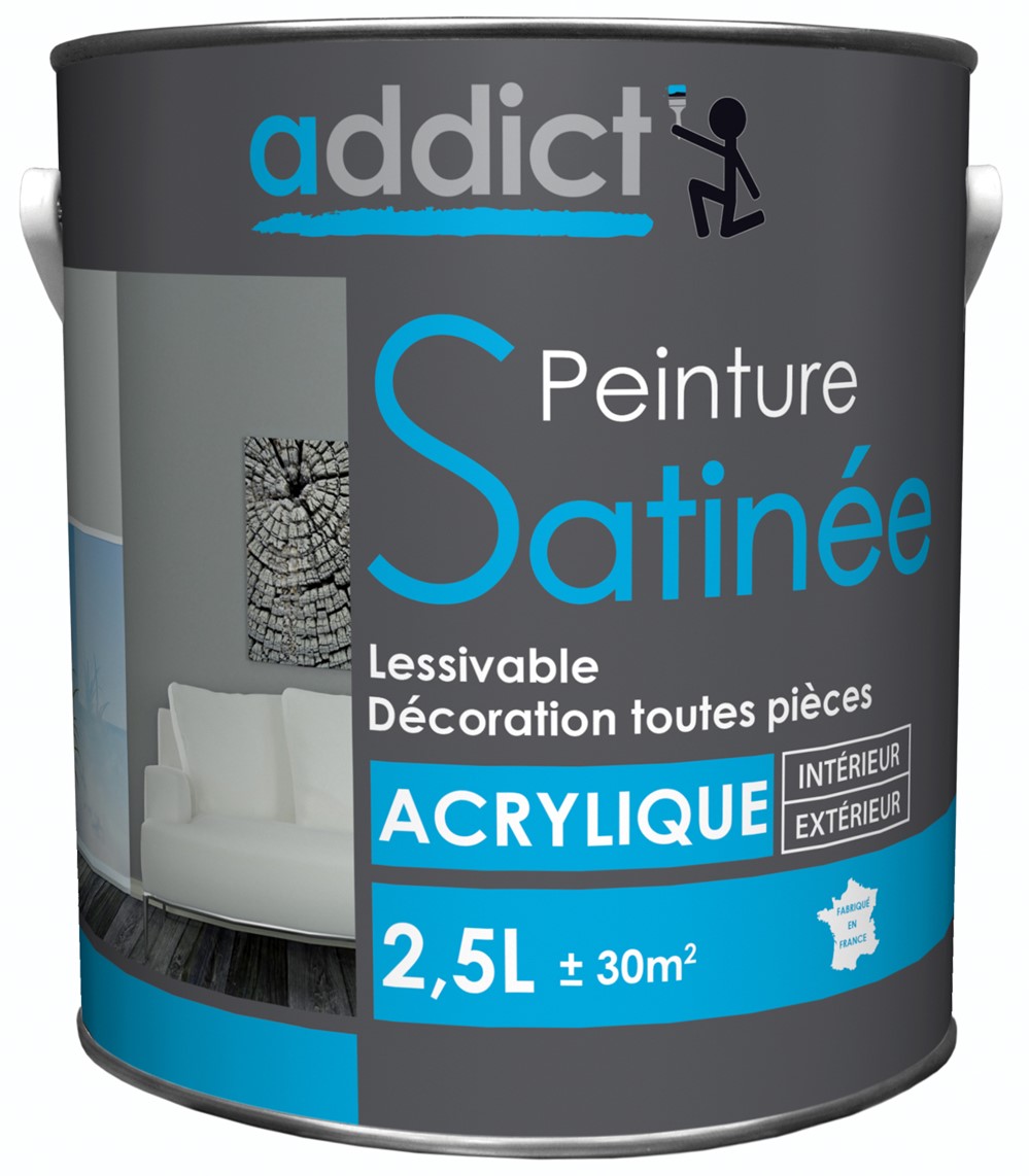 Peinture acrylique 2.5 l calcaire