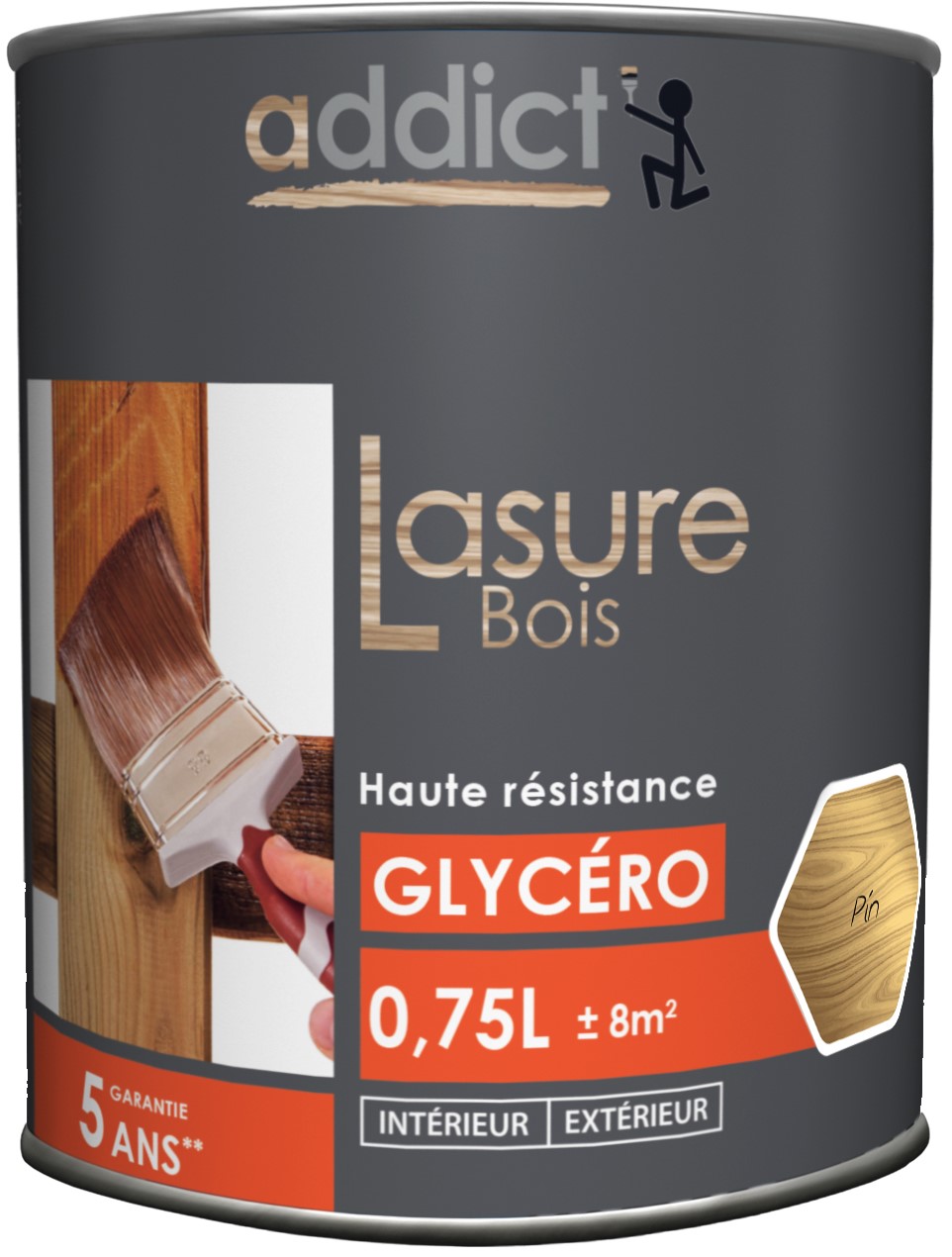 Lasure bois orange 0.75 l pin