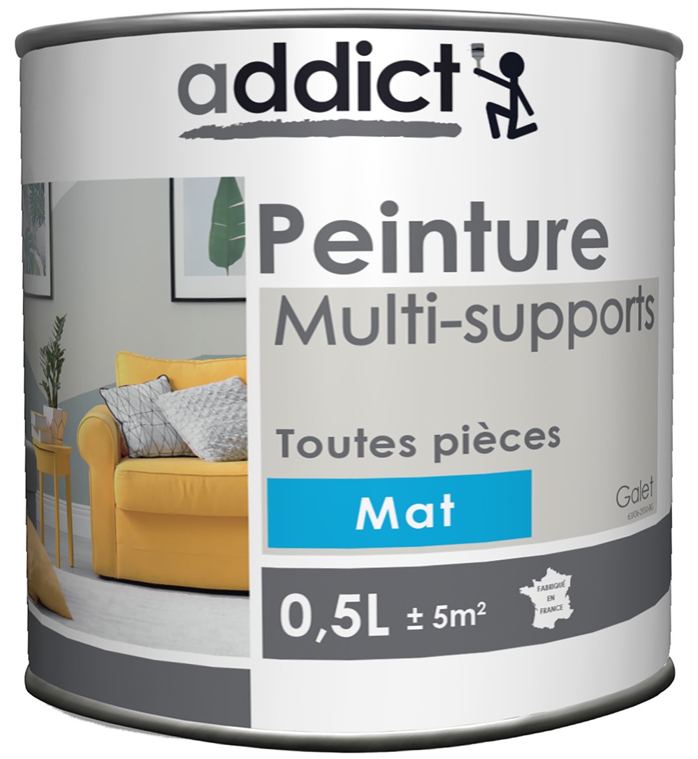 Peinture multisupport mat 0,5L galet