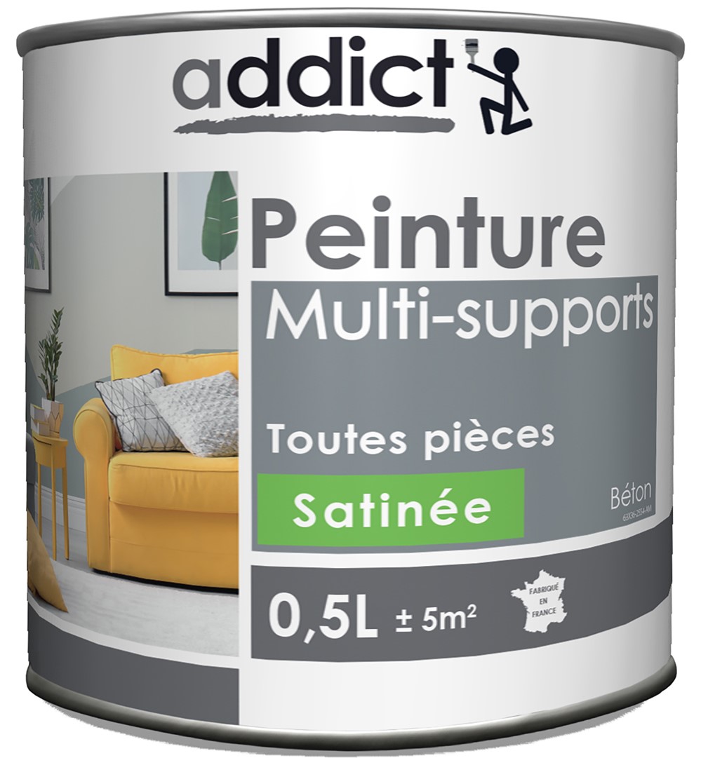 Peinture multisupport 0,5L satin béton ADDICT