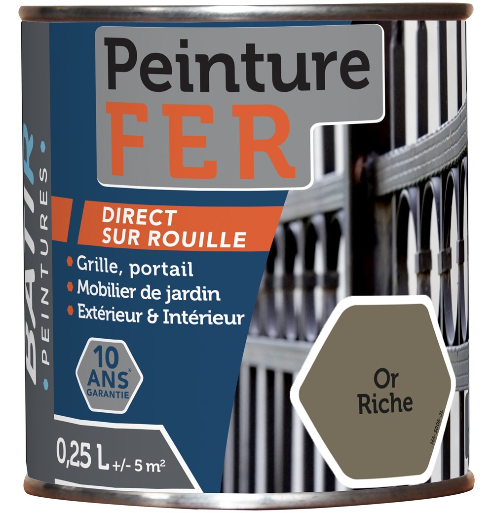 Peinture fer 0,250 l or riche