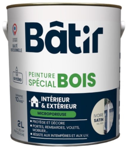 Peinture spéciale bois 2 l ivoire satin