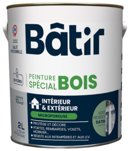 Peinture spéciale bois 2 l vert provence satin