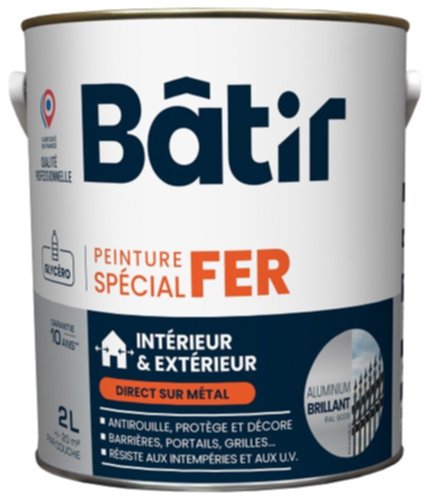 Peinture spéciale fer 2 l alu brillant