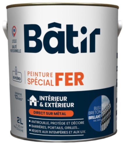 Peinture spéciale fer 2 l bleu breton brillant