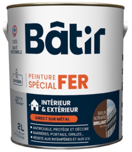 Peinture spéciale fer 2 l brun normand brillant